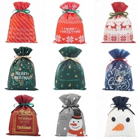 En gros Pas Cher Conception Sacs D'emballage de Cadeau Imprimé Votre Propre Logo Décoration De Fête De Noël Cadeau Client Sacs