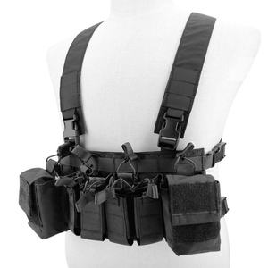Chaleco Táctico Ajustable con Arnés en X y Bolsas para Cargadores de 5.56 y 9mm para Tiro, Juegos de Guerra y Paintball - Product Image 4