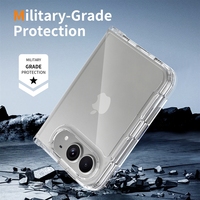 Coque de téléphone transparente antichoc pour iPhone 18 Duo, coins avec airbag, anti-chute, résistante aux rayures, protection
