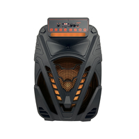 Haut-parleur DJ 15 pouces avec lumière LED RGB, batterie 5.0 30W 3600mAh, micro sans fil, contrôle par application, pour karaoké, home cinéma, fêtes en extérieur