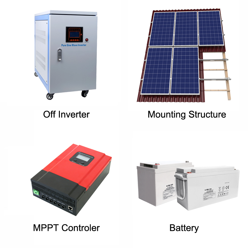 2kw 2.5kw 3kw太陽光発電システム単相2500wオフグリッドソーラー