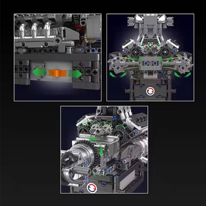 Stampo re 10206 MCL Sport Racing Car V8 modello di <span class=keywords><strong>motore</strong></span> blocchi di costruzione motorizzazione elettricamente mattoni di assemblaggio - Product Image 5
