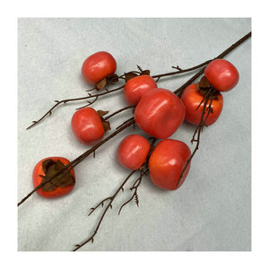 Queyiyi Fleurs Artificielles Branches de Kaki 30cm-100cm Décoration Maison Mariage - Product Image 5