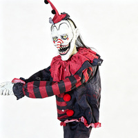 NED N137 Clown effrayant animatronique d'Halloween, déguisé en bébé, interactif électrique, décoration durable et rechargeable pour maison hantée