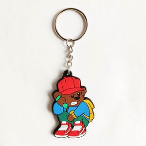 Custom 3D Soft PVC Keychain Durable Silicone Keychains Flexible Rubber PVC <b>Keyring</b> - Product Image 4