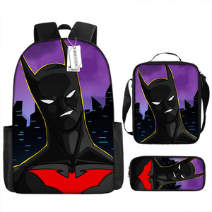 Sac à dos personnalisé <span class=keywords><strong>Marvel</strong></span> Bat Man sac à bandoulière étanche porte-crayon grande capacité Oxford costume trois pièces pour enfants <span class=keywords><strong>cartable</strong></span> - Product Image 5