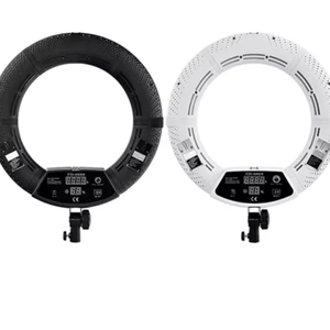Luce ad anello FD-480II bianco/rosa/nero Yidoblo 96W con supporto per treppiede - Product Image 1