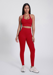 Nuovo Prodotto 2024: Set Sportivo da Donna in Due Pezzi, Leggings e <span class=keywords><strong>Reggiseno</strong></span> Sportivo, Taglie Grandi, Abbigliamento Fitness, Completo Attivo Blu Chiaro - Product Image 2