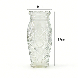 Vase en verre ambré texturé, mini vase à bourgeons, style apothicaire vintage, centre <span class=keywords><strong>de</strong></span> table <span class=keywords><strong>de</strong></span> mariage, décoration intérieure - Product Image 2