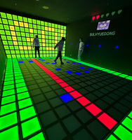 Dalles de sol interactives en métal LED pour parc de trampolines intérieur, lumières sensorielles d'entraînement et de danse pour enfants et adultes