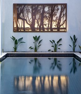 Jardinera de Acero Corten, Diseño Clásico de Metal, Recubierta con Pintura en Polvo, para Colgar en el Suelo o para Uso en Centros Comerciales, para Bonsáis - Product Image 4