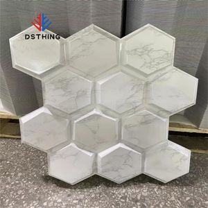 Paneles de Pared <span class=keywords><strong>3D</strong></span> con Texturas Artísticas, Diseño Hexagonal, Paquete de 12 Azulejos, Decoración de Interiores, Autoadhesivos, Paneles de Pared DIY - Product Image 2