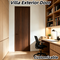 Porte composite aluminium-bois sur mesure avec remplissage en bois massif et isolation phonique pour la décoration extérieure de villas de vacances