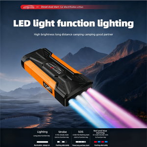 Портативный 99800 мАч мощный автомобильный стартер, ЖК-внешний аккумулятор, светодиодная лампа 1000 А, пиковая перемычка для 6,0 л дизельных транспортных средств, грузовиков - Product Image 5