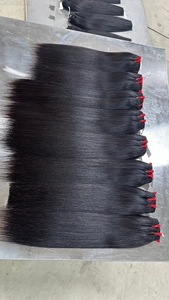 Extensiones de Cabello Humano Virgen Super Double Drawn con Cutícula Alineada, Venta al por Mayor, Grado 15A, Cabello Humano Brasileño Liso Natural - Product Image 2