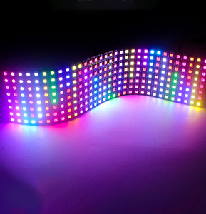 8*32 pixel ma trận Bảng điều chỉnh ws2812b RGB kỹ thuật số linh hoạt LED hiển thị 8*8/16*16cm <span class=keywords><strong>SMD5050</strong></span> cá nhân địa chỉ màn hình quảng cáo - Product Image 2