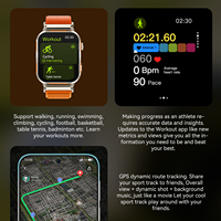 Montre connectée intelligente AI avec écran TFT étanche IP68 pour appels, NFC, ChatGPT, surveillance de la santé, GPS, sport, alarme SOS, charge sans fil