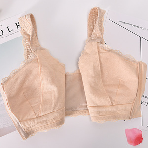 Sujetador con hebilla frontal y cremallera para mujer, ropa interior femenina de encaje de talla grande, <span class=keywords><strong>posavasos</strong></span> de algodón para dormir, sin anillo de acero, 1755 - Product Image 6