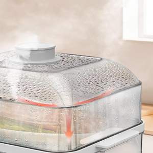 Cuiseur vapeur électrique double couche grande capacité, chauffe-plats domestique, cuiseur vapeur pour légumes - Product Image 4