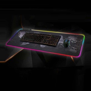 Tùy Chỉnh Cao Su Da Glowing Bàn Phím Led Gaming RGB Chuột Pad Mousepad Montian Gamer Tapis De Souris Bàn Mat Thảm Chuột <span class=keywords><strong>Pads</strong></span> - Product Image 1
