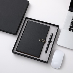 Juego de dos piezas para cuaderno con logotipo en relieve Juego de caja de regalo de negocios Juego de cuaderno con hebilla cuadrada magnética A5 - Product Image 2