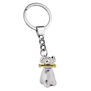 Llavero con Mosquetón en Forma de Hueso de Perro Pequeño, Estilo Vintage, Moderno, de Acero Inoxidable y Aleación de Zinc, Accesorio Elegante para Llaves - Product Image 3