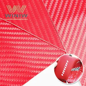 Carbon Fiber Microfiber PU Synthetic Leather For Various Purposes-for Ice Hockey Gloves Shoes Bags Garments Golf Accessories