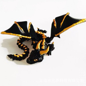 3D Printed Double-horned Flying Dragon with Wings, Multi-joint Flexible and Movable Laser Gradient Model Children's Toy - Product Image 6
