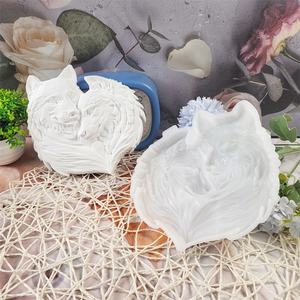 Moules de coulée en résine faits à la main pour bricolage ornements décoratifs Ins Style Silicone outils de bureau loup ornement moule X0081 - Product Image 4