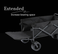 JXB Chariot pliable grand espace personnalisable pour l'extérieur, poussette à ouverture arrière, chariot pour bébé avec plate-forme à côtés bas, échantillon disponible