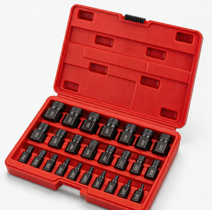 Kit d'extracteurs de vis cassées robustes et de qualité supérieure pour l'entretien <span class=keywords><strong>automobile</strong></span>, en acier rapide haute résistance, avec jeu de forets de retrait facile - Product Image 4