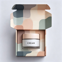 Boîte à crème cosmétique avec impression botanique personnalisée et plateau intérieur, emballage de luxe pour soins de la peau, boîte cadeau, logo personnalisé accepté