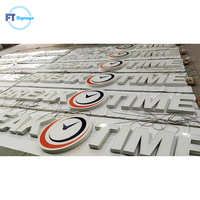 Enseigne frontale en acrylique pour entrée de centre commercial, conception personnalisée, lettres en relief LED, logo 3D lumineux pour vitrine de magasin, étanche IP65
