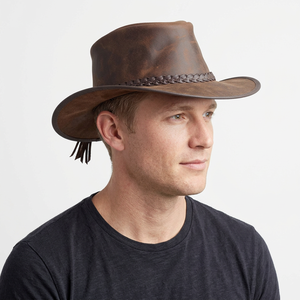 WARPRO INDUSTRY Sombrero Vaquero Occidental de Cuero de Alta Calidad, Diseño Clásico, Cómodo, Transpirable, Impermeable, Ajustable, Unisex, Cuatro Tallas - Product Image 3