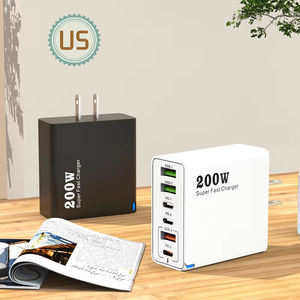 <span class=keywords><strong>Cargador</strong></span> USB-C de <span class=keywords><strong>200W</strong></span> y 6 Puertos, Carga Súper Rápida, 3 USB-C y 3 Tipo-C, <span class=keywords><strong>Cargador</strong></span> de Teléfono Móvil para iPhone 16, Samsung, <span class=keywords><strong>Xiaomi</strong></span>, iPad - Product Image 6