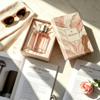 Vente flash - Flacon de parfum en verre cylindrique de 30 ml, 50 ml, 100 ml - Col de 15 mm - Fond épais - Flacon pulvérisateur en verre avec boîte personnalisée