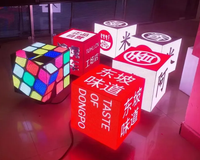 Écran LED publicitaire intérieur KENSUN, nouvelle conception, couleur pleine HD, P2.5, écran cube