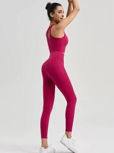 Casual Dames Kleding Groothandel Workout Sets Voor Vrouwen Skinny Naadloze Yoga Jas Fold Over Shorts 2 Stuk Loungekleding Sets - Product Image 6