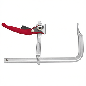 Pince en acier trempé Fervi pour mécaniciens, 120 mm, avec poignée rouge et levier réglable pour une maintien sécurisé - Product Image 2