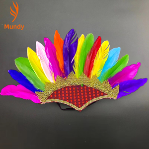 Serre-tête en plumes <span class=keywords><strong>de</strong></span> qualité supérieure pour costumes d'Halloween, défilés <span class=keywords><strong>de</strong></span> festivals, soirées rétro, <span class=keywords><strong>danseuses</strong></span> <span class=keywords><strong>de</strong></span> bars, célébrations du Nouvel An, accessoires photo - Product Image 1