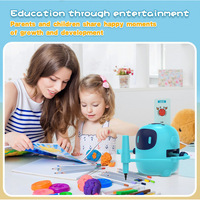 Robot de Dessin Intelligent Bleu pour Enfants, Jouet Éducatif de Croissance, avec Stylo Intégré et Fonction d'Insertion de Carte, Idéal pour l'Apprentissage Précoce, Jouets Promotionnels