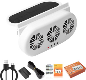 Xả Mạnh Mẽ Thông Gió Cửa Sổ Tản Nhiệt Tản Nhiệt Người Hâm Mộ 12V USB Làm Mát Xe Người Hâm Mộ Với Năng Lượng Mặt Trời Bảng Điều Khiển Có Thể Sạc Lại Quạt Năng Lượng Mặt Trời - Product Image 6