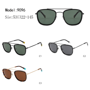 Pilot Style Rectangle Sunglasses Full Rim Black Frame Green Lenses UV400 Protection Unisex Outdoor Use - Product Image 3