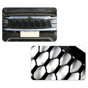 Grille de pare-chocs avant Jeep Grand Cherokee 2017-2021 en ABS avec garniture électroplaquée pour remplacement et réparation - Product Image 1