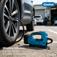 18V Battery Powered Cordless Air Inflator Portable Digital Tire Pump Auto Tyre Inflation Compressor for Car Bicycle