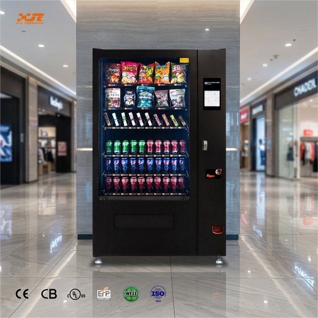 XY Wholesale Customized Combo Healthy Foods Drinks Snack Vending Machines with Card and Cash