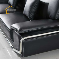 Canapé d'angle de luxe en cuir véritable pour salon, style royal européen, mobilier de détente