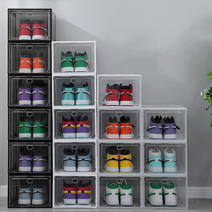 Bán Buôn Cao Cấp Kid Lớn Sneaker Giày Hộp Giày Rõ Ràng Lưu Trữ Tùy Chỉnh Giá Rẻ Trung Quốc PVC Biểu Tượng Tùy Chỉnh Nhựa Giày Hộp - Product Image 4