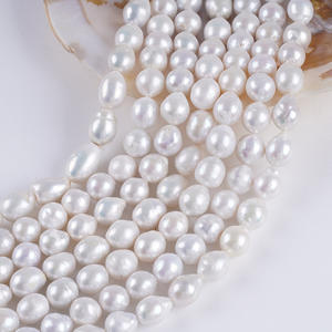 Perles de Zhuji naturelles en gros, perles Keshi roses de 10-12 mm, perles à queue Edison pour la fabrication de colliers semi-finis en DIY - Product Image 2