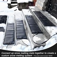 Tapis en Caoutchouc Chauffant d'Extérieur pour l'Hiver, Tapis de Dégivrage Antidérapant pour Allées, Escaliers et Chemins